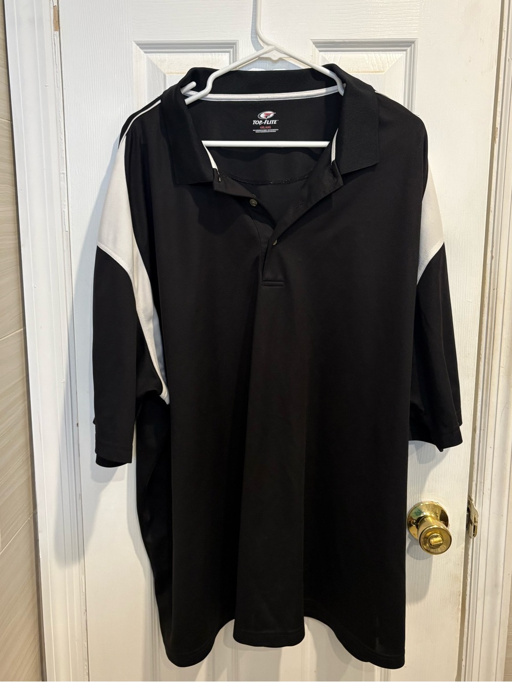 Top Flite black and white polo 4XL